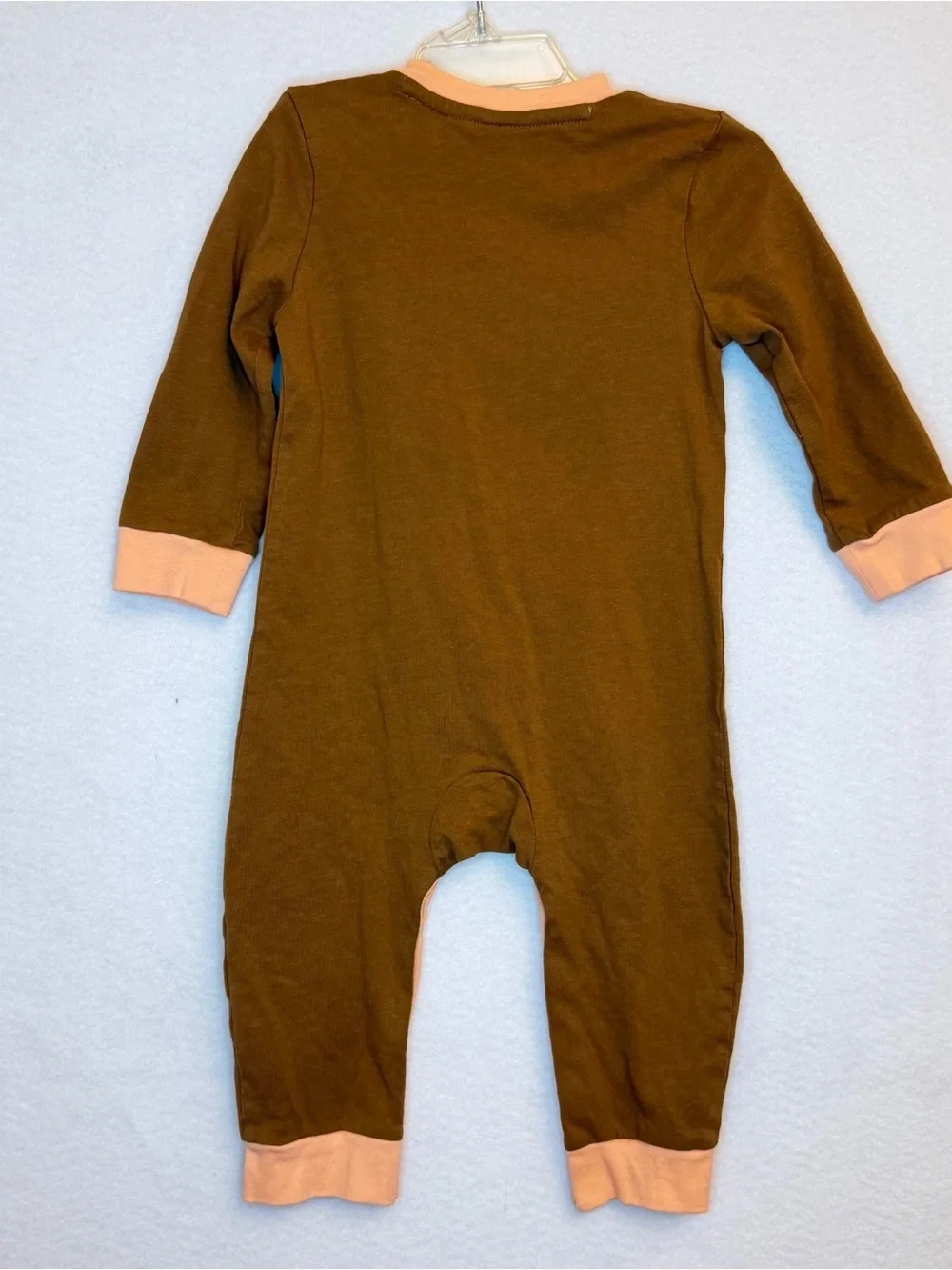 Carhartt Baby 9M Deer Floral Long Sleeve Coverall Brown Pink Fall 100% Cotton